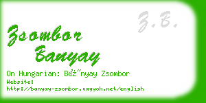 zsombor banyay business card